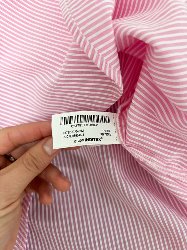 Zara Damen Bluse im Streifenmuster – Größe M – Bild 7 von 8
