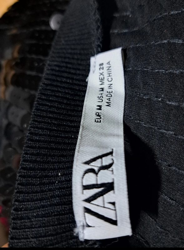 Zara Damen Pailletten Cardigan Schwarz Gr. M – Bild 5 von 5