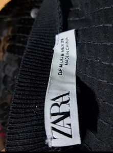 Zara Damen Pailletten Cardigan Schwarz Gr. M – Bild 5 von 5