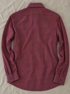 ETON Herrenhemd Slim Fit Gr. 40 M Rot Dunkelblau Kariert 100% Baumwolle – Bild 2 von 5