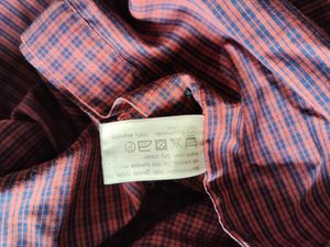 ETON Herrenhemd Slim Fit Gr. 40 M Rot Dunkelblau Kariert 100% Baumwolle – Bild 5 von 5