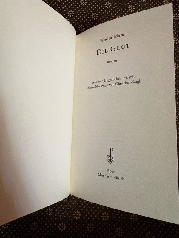 Die Glut – Sándor Márai | Piper Verlag, Roman  — Bild 6 von 7