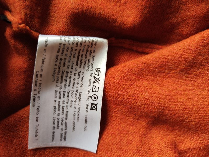 BOSS Hugo Boss Herren Pullover Gr. 50 / L – 100 % Schurwolle – Orange — Bild 5 von 5
