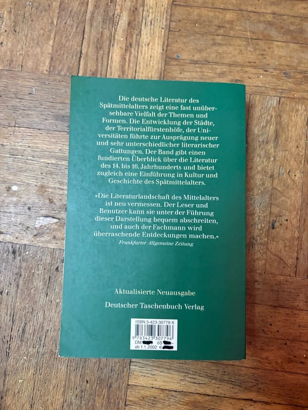 Geschichte der deutschen Literatur im späten Mittelalter – Thomas Cramer, dtv — Bild 2 von 2