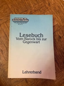 Lesebuch – Vom Barock bis zur Gegenwart