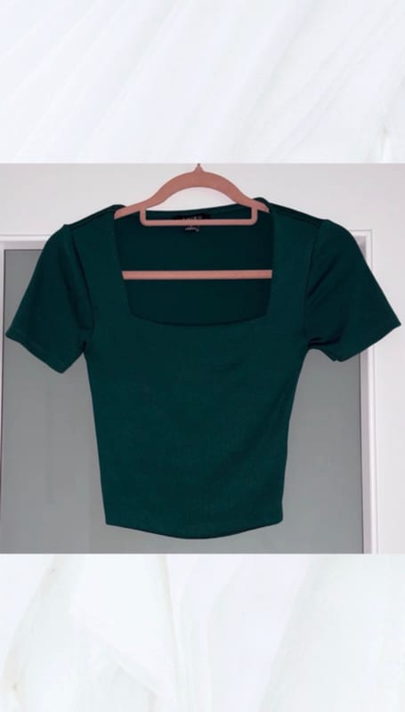 Kurzarm-Shirt | Dunkelgrün — Bild 1 von 3