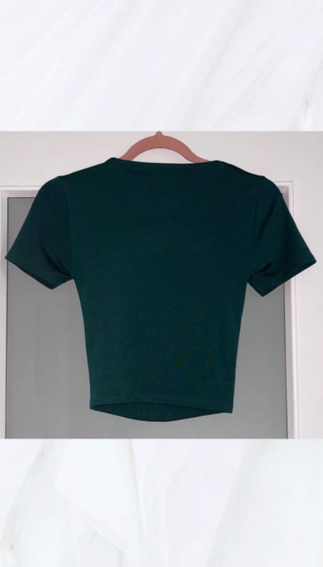 Kurzarm-Shirt | Dunkelgrün — Bild 2 von 3