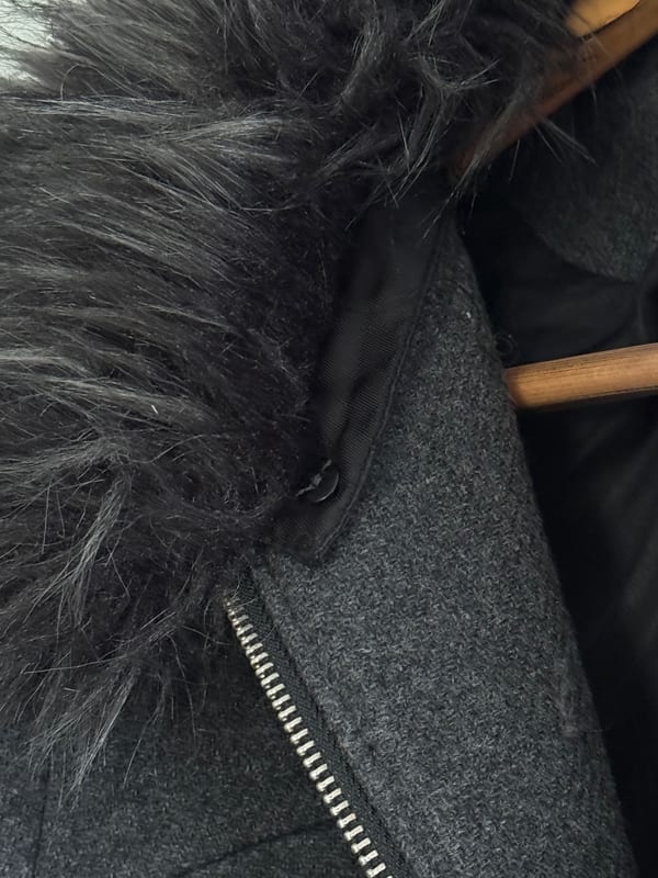 Zara Mantel mit Fellkragen Gr. M — Bild 5 von 5