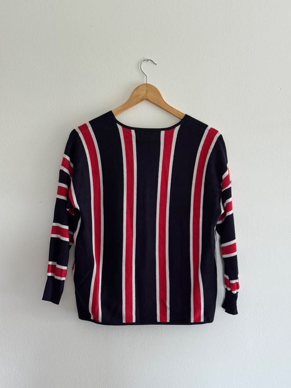 Only Gestreifter Pullover mit V-Ausschnitt Gr. M — Bild 2 von 4