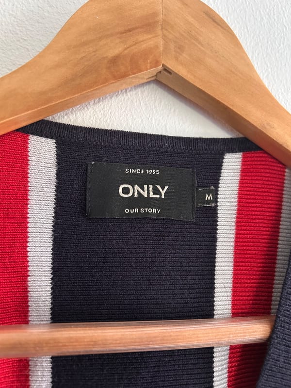 Only Gestreifter Pullover mit V-Ausschnitt Gr. M — Bild 4 von 4