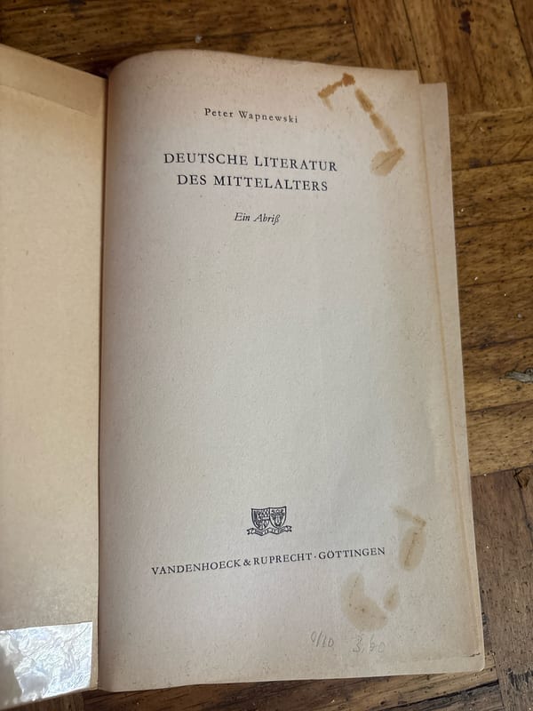 Deutsche Literatur des Mittelalters – Peter Wapnewski — Bild 2 von 2