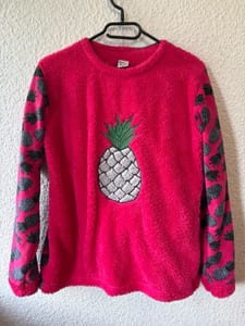 Bimi Night Kids Club Fleece-Schlafanzug, Gr. 15 (türkische Größe) – Ananas-Print — Bild 1 von 4 anzeigen