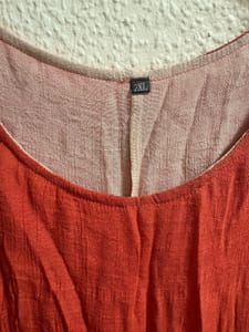 Damen Oversize Kleid in Terrakotta mit Unterkleid – Sommerkleid – Größe XXL