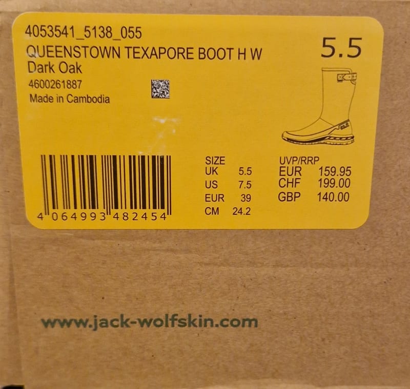 🤎 Jack Wolfskin Damen-Winterstiefel Texapore– Dark Oak –Gr. 39 –Neu mit Etikett — Bild 3 von 3