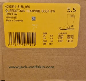 🤎 Jack Wolfskin Damen-Winterstiefel Texapore– Dark Oak –Gr. 39 –Neu mit Etikett — Bild 3 von 3 anzeigen