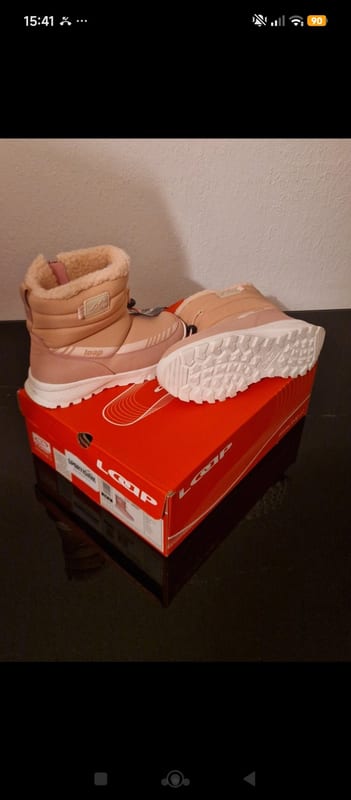 🩷 LOAP Kinder-Winterstiefel – Rosa/Apricot – Gr. 35 – Neu wasserfeste Membran🩷 — Bild 2 von 3