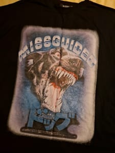 Schwarzes Oversize-T-Shirt mit Hunde-Print — Bild 2 von 4 anzeigen