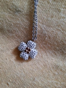 Damen Kette von Swarovski mit Kleeblatt-Anhänger, Kristallsteine – Silber