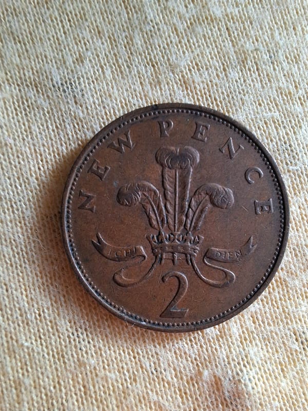 Britische 2 New Pence Münze, Elizabeth II, 1971 – Sammelmünze — Bild 1 von 2