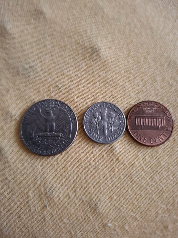 US-Münzen Set – Quarter, Dime und Penny — Bild 2 von 2