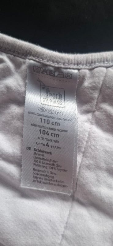 Babyschlafsack / Winterschlafsack 110 cm – Bild 4 von 5