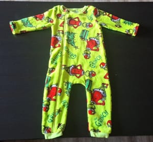 Mädchen Gemütlicher Grinch-Schlafanzug Gr.86 – Grün