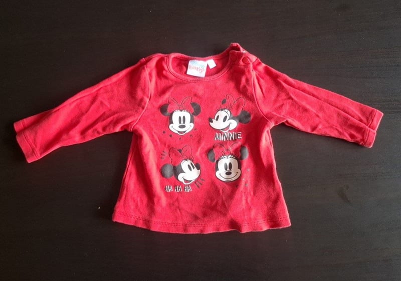 Mädchen 2er Disney Freizeitanzüge/Schlafanzüge "Minnie Maus" Gr.74/80 – Rot/Grau – Bild 2 von 10