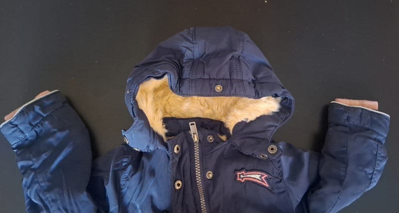 Kinder-Winterjacke Gr. 92 – Blau – Bild 4 von 5