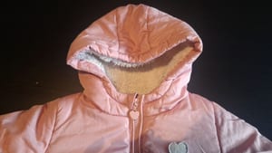 Mädchen Winterjacke mit Rüschenbund Gr. 92 – Rose — Bild 3 von 4 anzeigen
