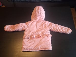 Mädchen Winterjacke mit Rüschenbund Gr. 92 – Rose — Bild 4 von 4 anzeigen