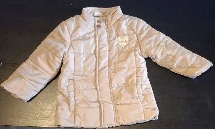 Kinder Steppjacke Gr. 86/92 – Beige – Bild 2 von 3