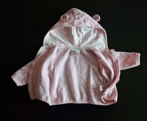 Baby Sweatjacke Gr. 62 – Rosa — Bild 2 von 3 anzeigen