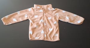 Mädchen Kuschelige Fleecejacke Gr.86 – Beige/Braun