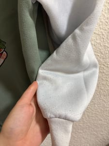Damen Hoodie mit Katzen-Ramen-Motiv, Grün und Weiß — Bild 3 von 3 anzeigen