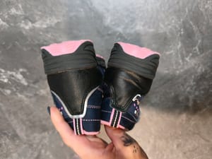 Winterstiefel Kinder, dunkelblau mit Rosa, Klettverschluss Gr. 25 — Bild 5 von 7 anzeigen