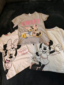 3er Set Kinder-Shirt mit Minnie-Mouse-Motiv Gr. 110/116 – Bunt