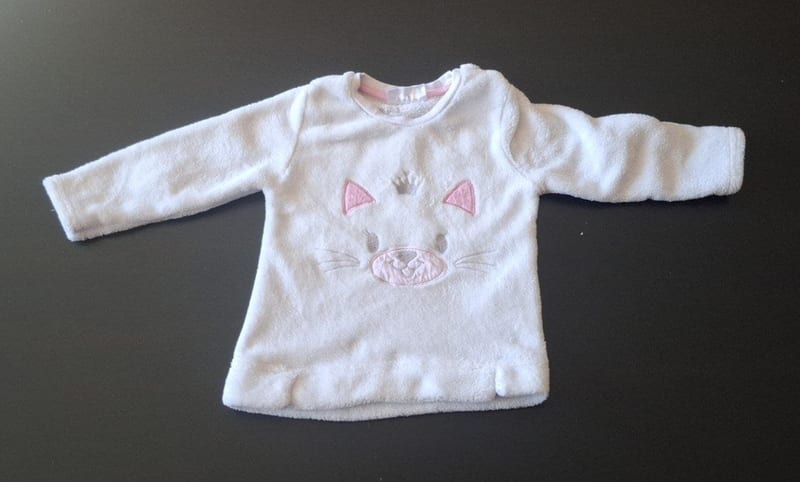 Mädchen Kuscheliger weißer Plüschpullover Gr.86