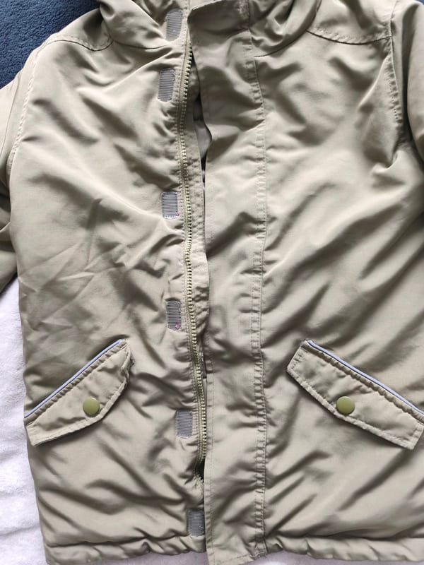 Parka mit Kapuze, Olivgrün – Kinder-Winterjacke 122/128 – Größe 122 – Bild 2 von 8