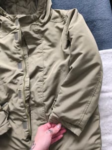 Parka mit Kapuze, Olivgrün – Kinder-Winterjacke 122/128 – Größe 122 — Bild 4 von 8 anzeigen