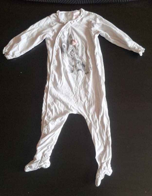 Baby Weißer Langarm-Schlafanzug Gr.80