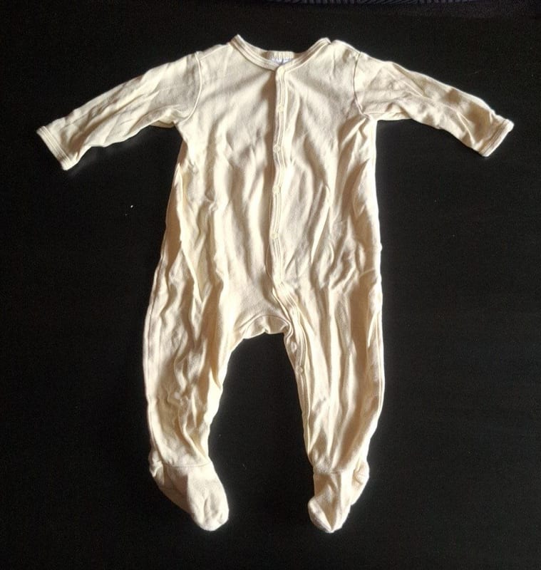 Schlichter Baby-Schlafanzug Gr.80 – Gelb