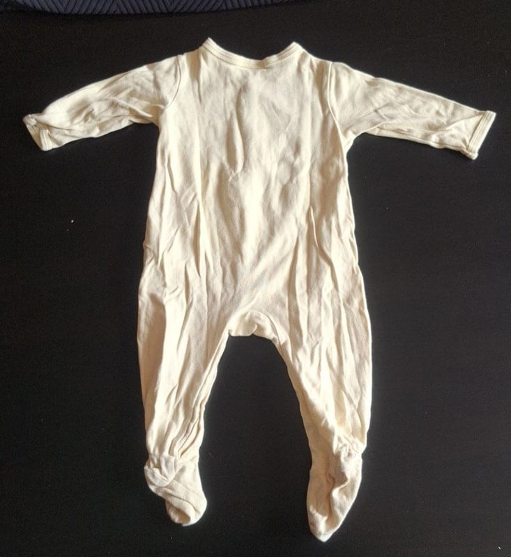 Schlichter Baby-Schlafanzug Gr.80 – Gelb – Bild 2 von 2