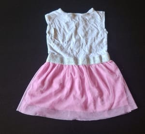 Mädchen Süßes Disney Minnie Mouse Kleid mit Tüll-Rock Gr.86 – Rosa/Grau — Bild 2 von 2 anzeigen