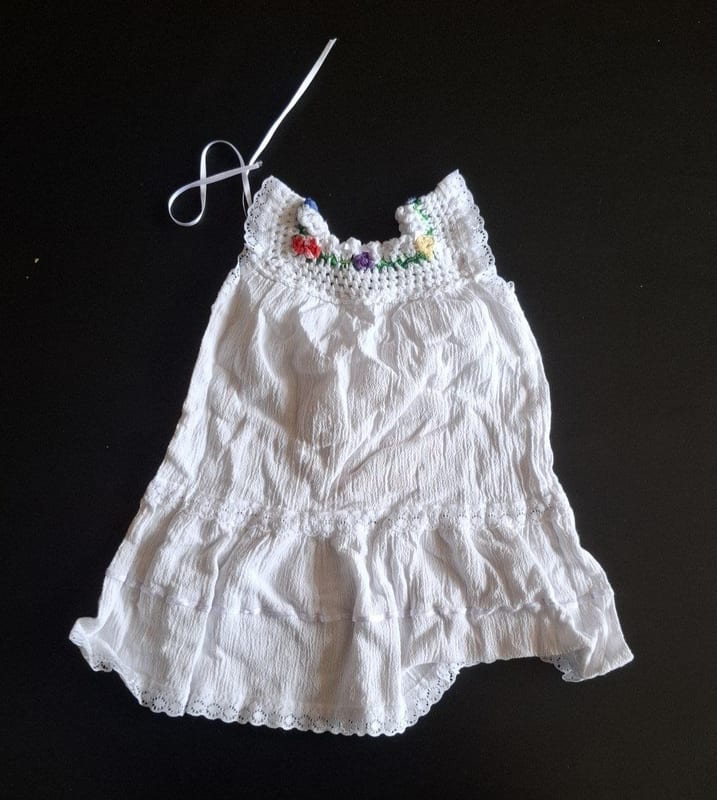 Mädchen Traumhaftes Sommerkleid aus Punta Cana Gr. 74/80 – Weiß/Bunt – Bild 2 von 2
