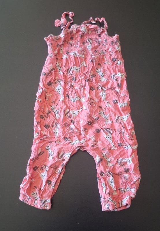 Mädchen Süßer rosa Sommer-Jumpsuit Gr.86