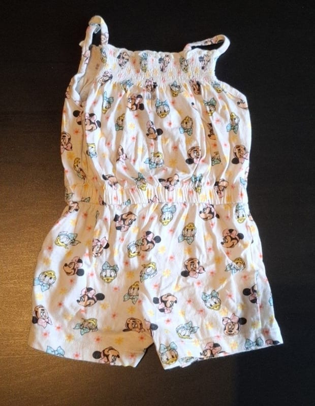 Mädchen Jumpsuit mit Minnie & Daisy Gr. 80 – Weiß/Bunt – Bild 2 von 4