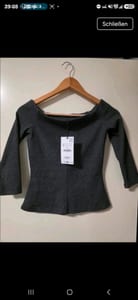 Damen Graues Oberteil Zara Gr. M – Dunkelgrau