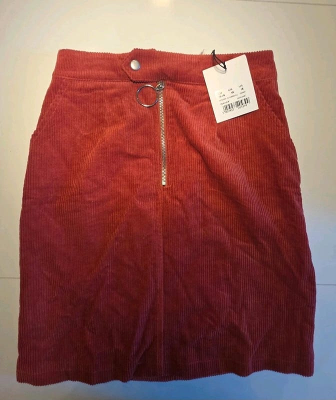 Glamorous Damen Tall Cordrock Rostrot Gr. 34