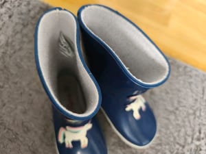 Kinder Gummistiefel Einhorn Gr. 26 leicht gefüttert – Blau — Bild 2 von 7 anzeigen