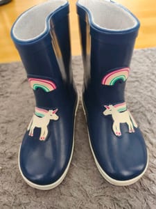 Kinder Gummistiefel Einhorn Gr. 26 leicht gefüttert – Blau — Bild 7 von 7 anzeigen